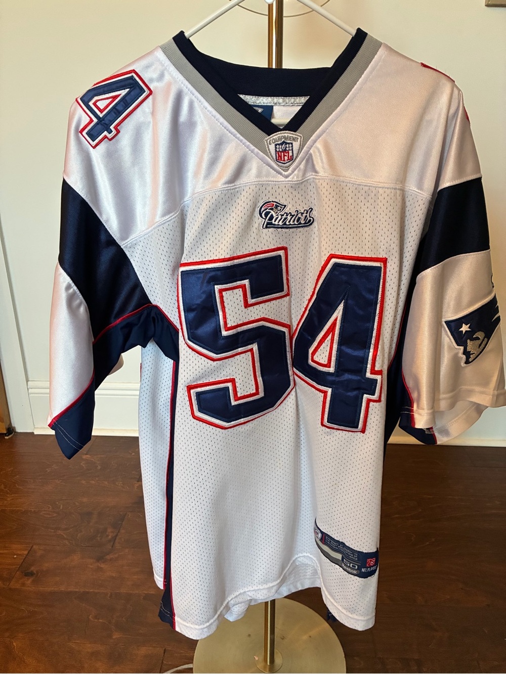 Vintage Reebok Tedy Bruschi #54 New England Patriots NFL Jersey Size 50